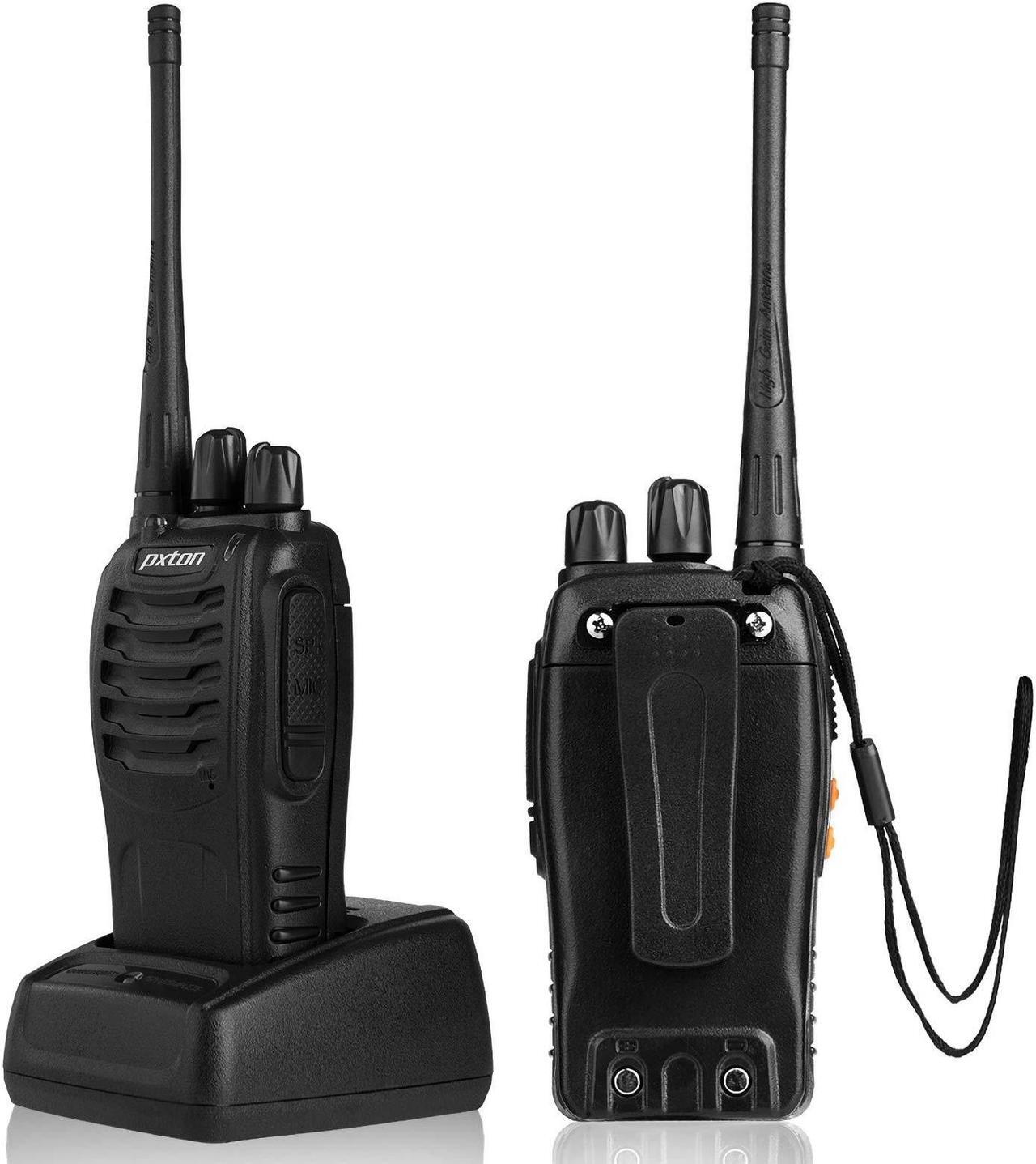 Alt view image 5 of 5 - pxton Two Way Radios Long Range Walkie Talkies for Adults with headphones,16 Channel Handheld 2 way radio Rechargeable with Flashlight Li-ion Battery and Charger(6 Pack)