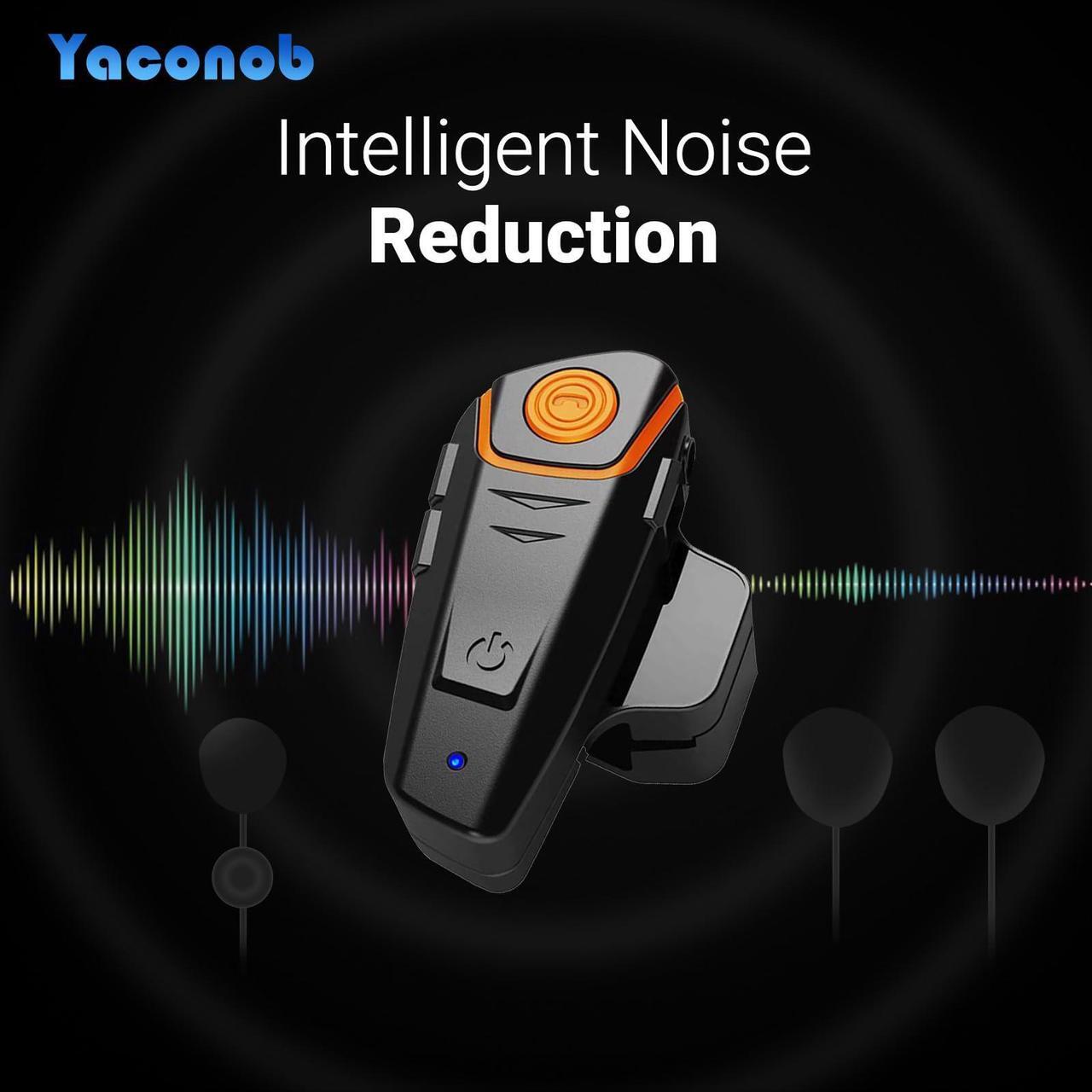 Alt view image 3 of 5 - Yaconob Motorcycle Bluetooth Intercom,Bt-S2ns 1000m Helmet Headset, Connect Up to Three People Two People Talk At The Same Time, Upgraded Version (1pack)