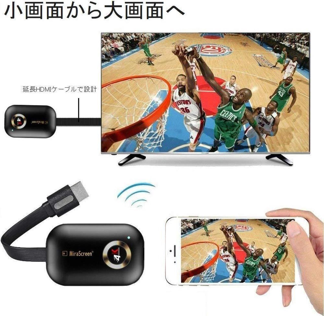 Alt view image 2 of 5 - SmartSee HDMI Wireless Display Receiver 5G WiFi 4K 1080P Mobile Screen Cast Mirroring Adapter Dongle for iPhone Mac iOS Android to TV Projector Support Miracast Airplay DLNA No Switching (5G+2.4G)