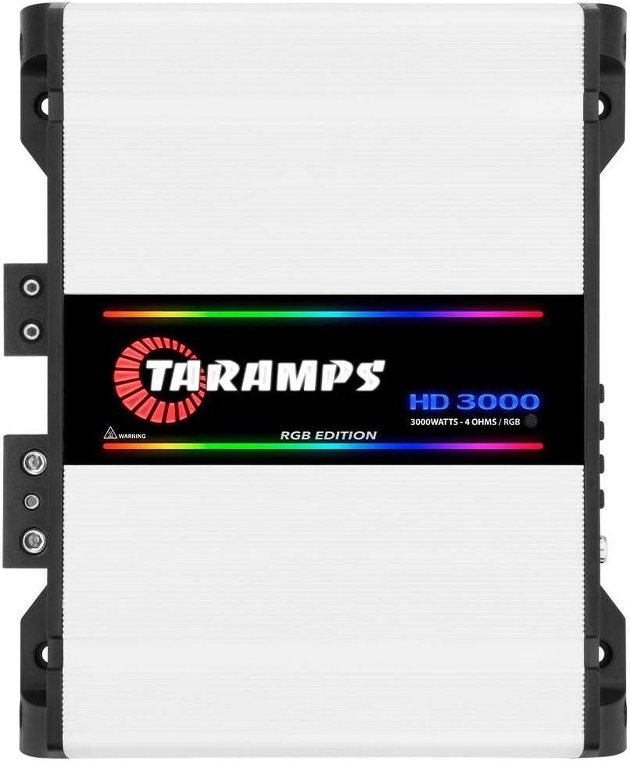 Main image of Taramps HD 3000 4 Ohms RGB Effects 1 Channel 3000 Watts RMS MAX Full Range Car Audio Monoblock LED Monitor Indicator Class D Amplifier Crossover, HD 3k