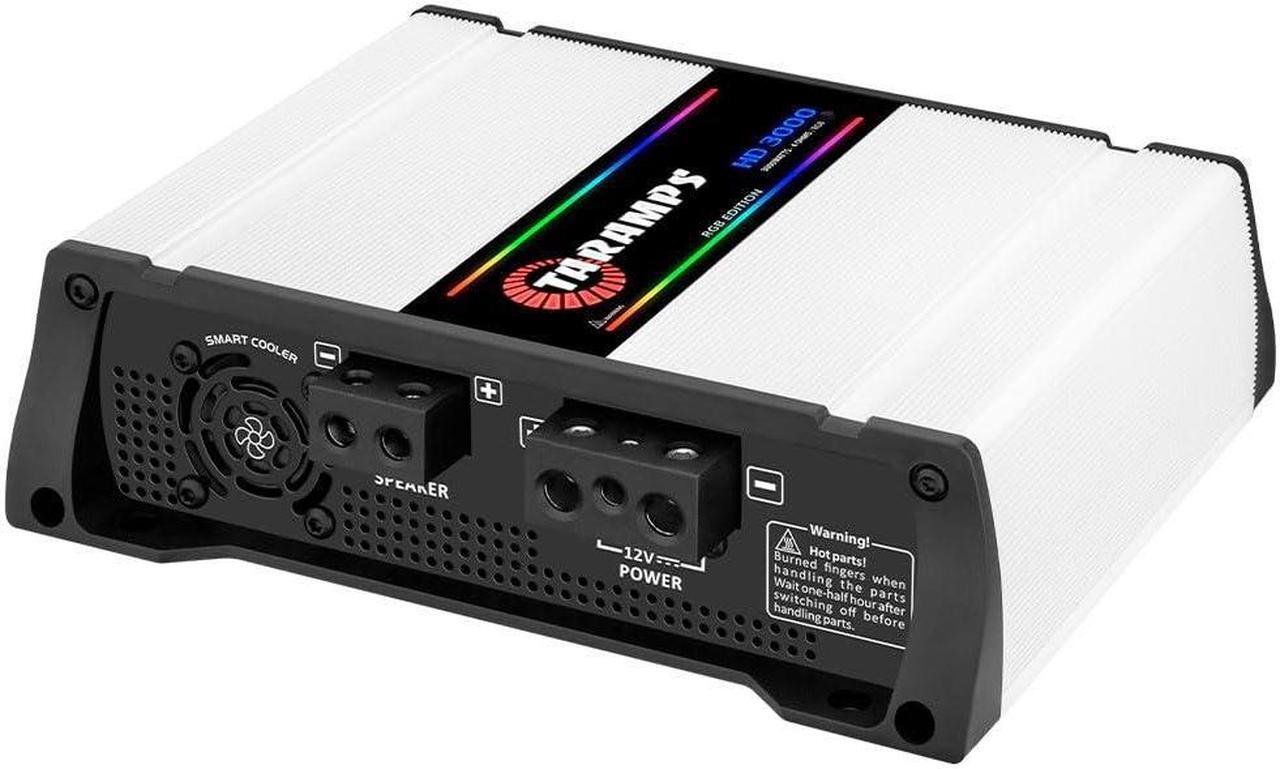 Alt view image 4 of 5 - Taramps HD 3000 4 Ohms RGB Effects 1 Channel 3000 Watts RMS MAX Full Range Car Audio Monoblock LED Monitor Indicator Class D Amplifier Crossover, HD 3k