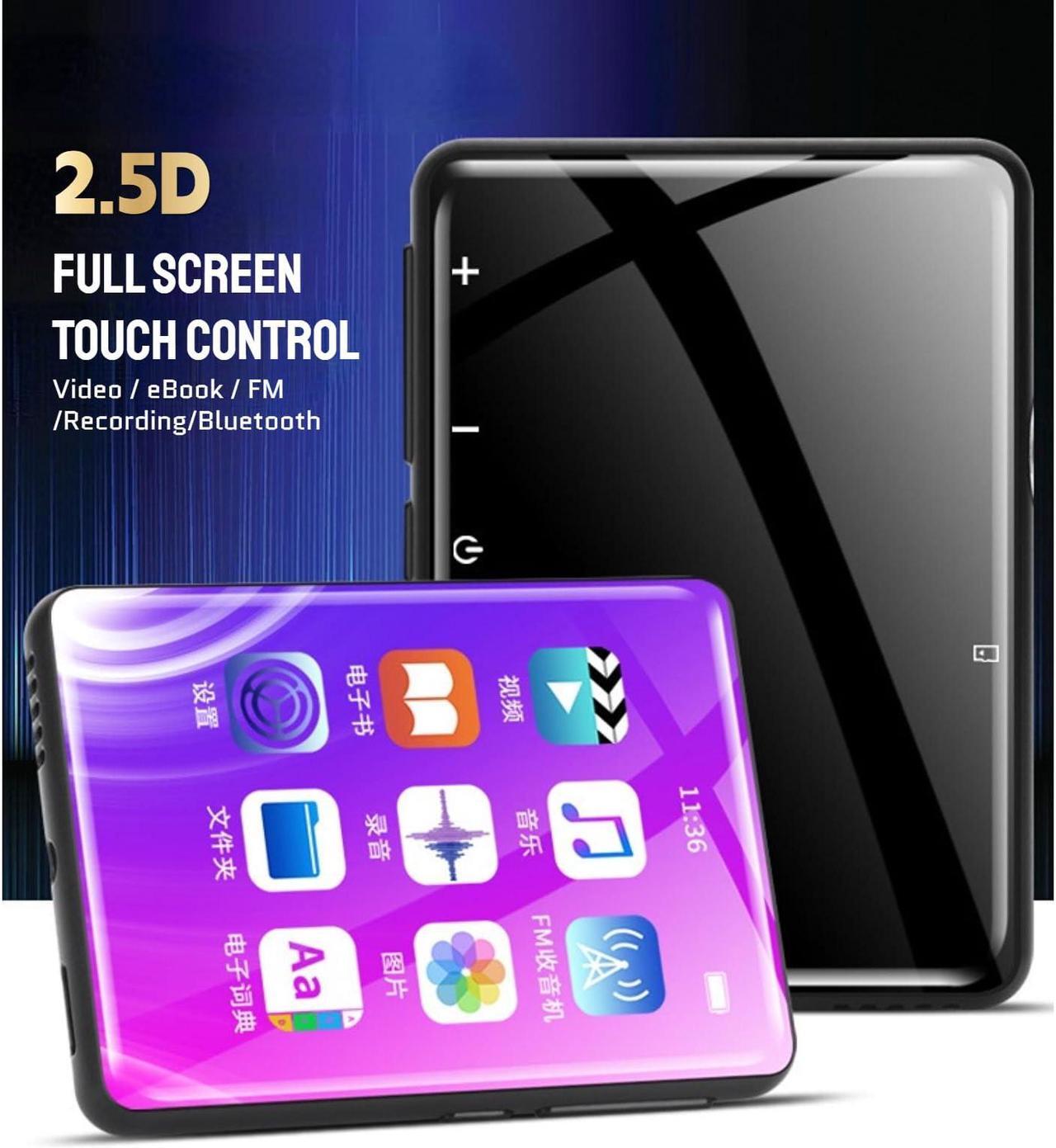Alt view image 2 of 5 - Mp3 Player with Bluetooth, 2.4 HD Full, Portable HiFi Sound Walkman Digital Music Player with FM Electronic Book Function, Mini Portable Music Player (4+32GB (Memory Card))