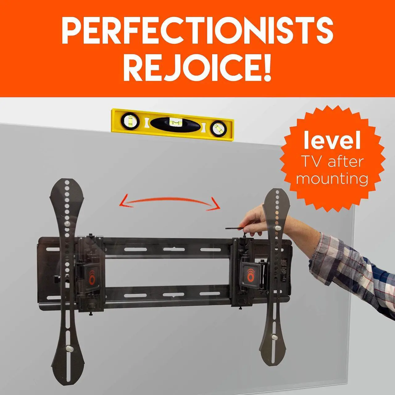 Alt view image 5 of 5 - ECHOGEAR Tilting TV Wall Mount & Universal Soundbar Wall Mount Bracket - for TVs Up to 86"
