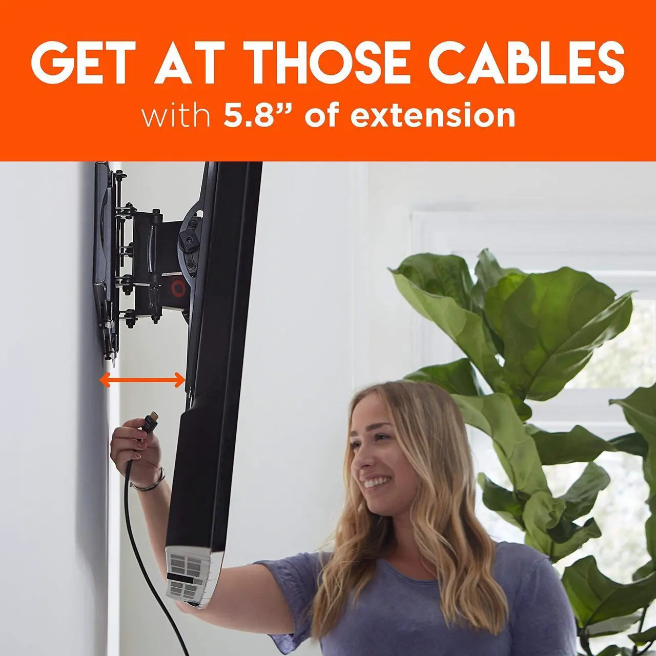 Alt view image 4 of 5 - ECHOGEAR Tilting TV Wall Mount & Universal Soundbar Wall Mount Bracket - for TVs Up to 86"