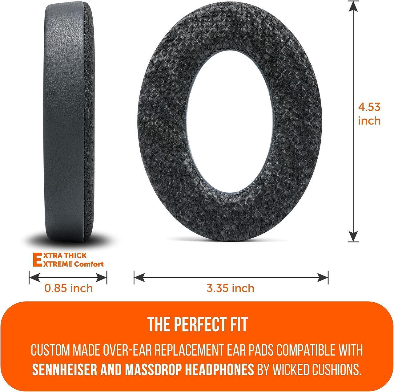 Alt view image 5 of 5 - WC Freeze PC38X - Cooling Gel Earpads for Sennheiser PC38X / PC37X / HD599 / HD598/ HD560S / Game ONE & More, Made by Wicked Cushions - Elevate Comfort, Durability, & Sound | Black