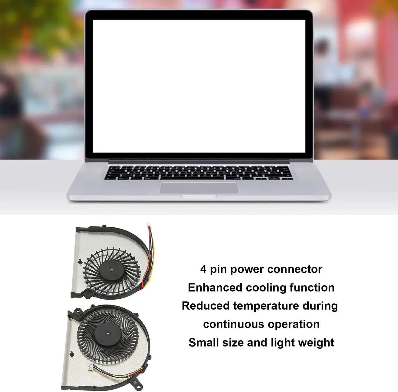 Alt view image 3 of 5 - Replacement CPU Cooling Fan Compatible for for GIGABYTE, for AERO 15, for 15X, for AERO 14, for GIGABYTE RP64W, for RP65W, Laptop Cooling Fan 4 Pin Computer Accessories(CPU and GPU Fan)