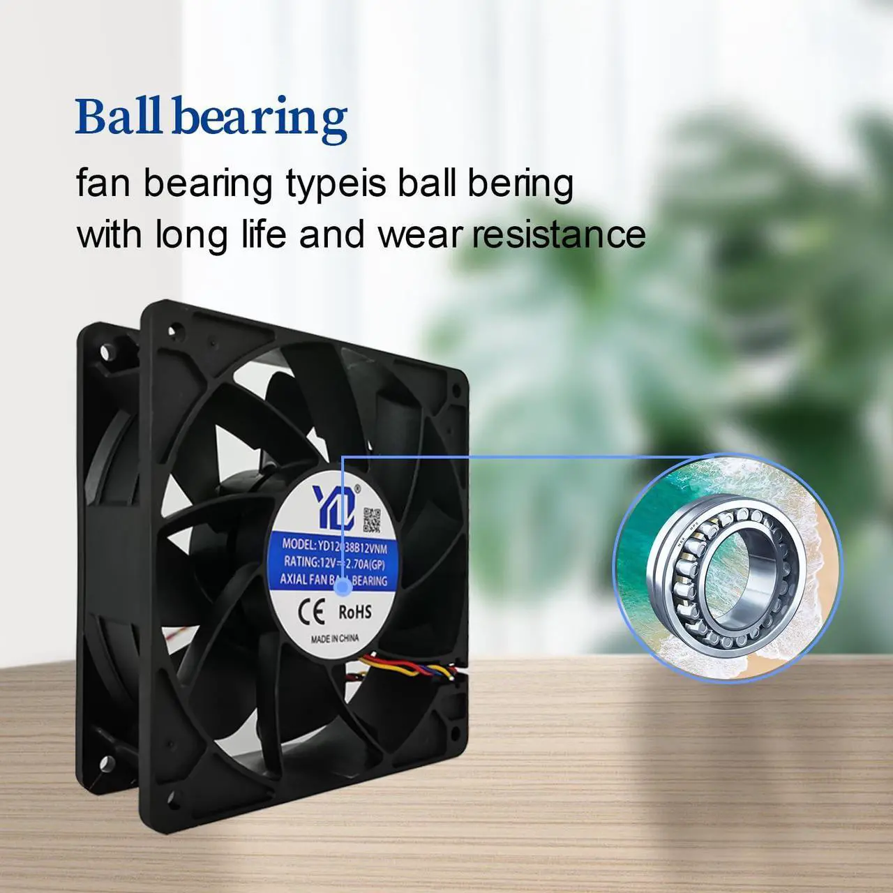 Alt view image 4 of 5 - Mining Fan for Antminer S19/S17+/T17/S9/S19J Miner Mining Machine, Ball Bearings 6000RPM High Speed Replacement Miner Cooling Fan,120x38mm, 4Pin, DC12V, 2.7A - 2 PACK