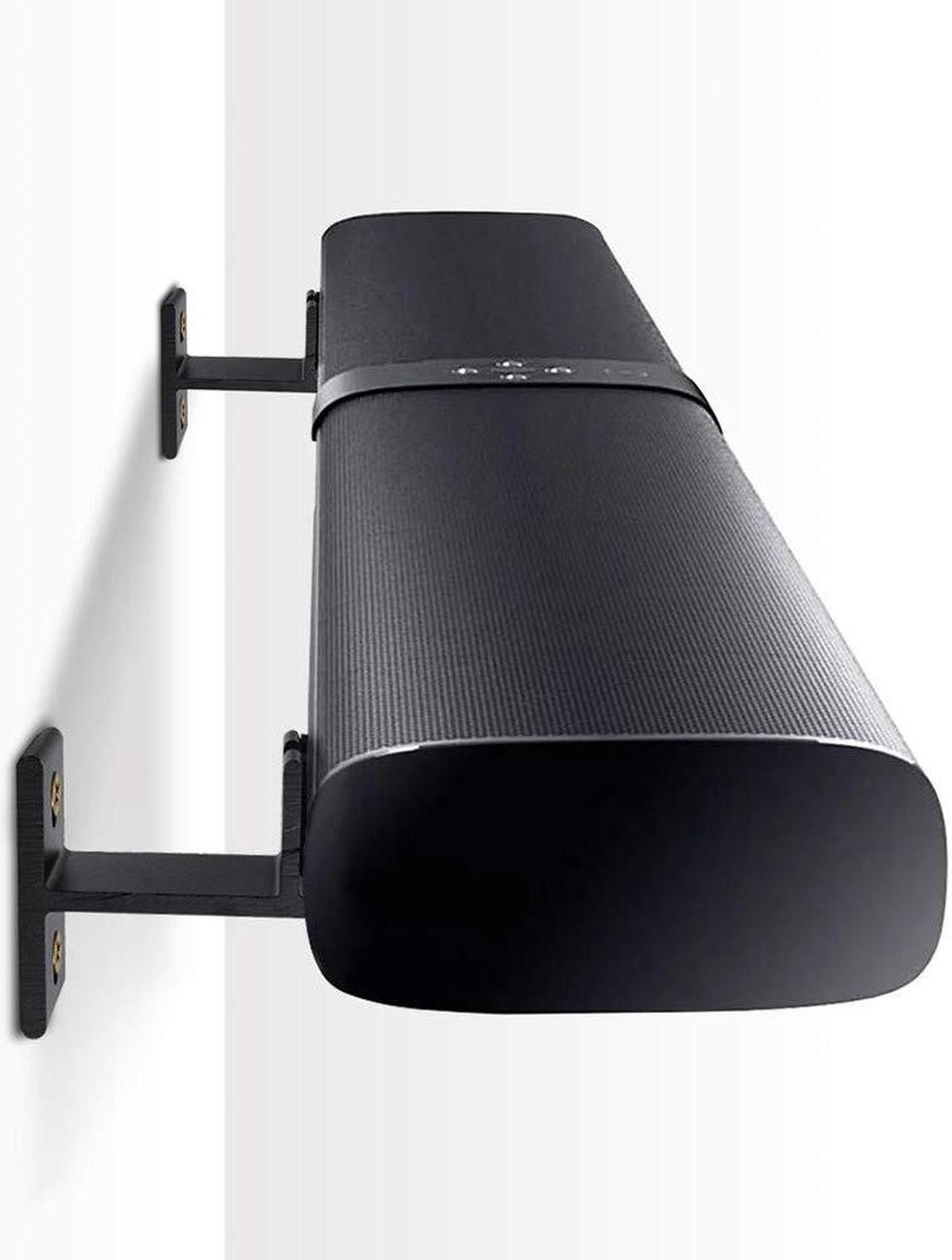 Alt view image 2 of 5 - Excel Life Adjustable Soundbar Wall Mount, Universal Sound Bar Bracket for Mounting Under TV, Compatible with SONOS Samsung LG VIZIO Bose ROKU Soundbar, Black