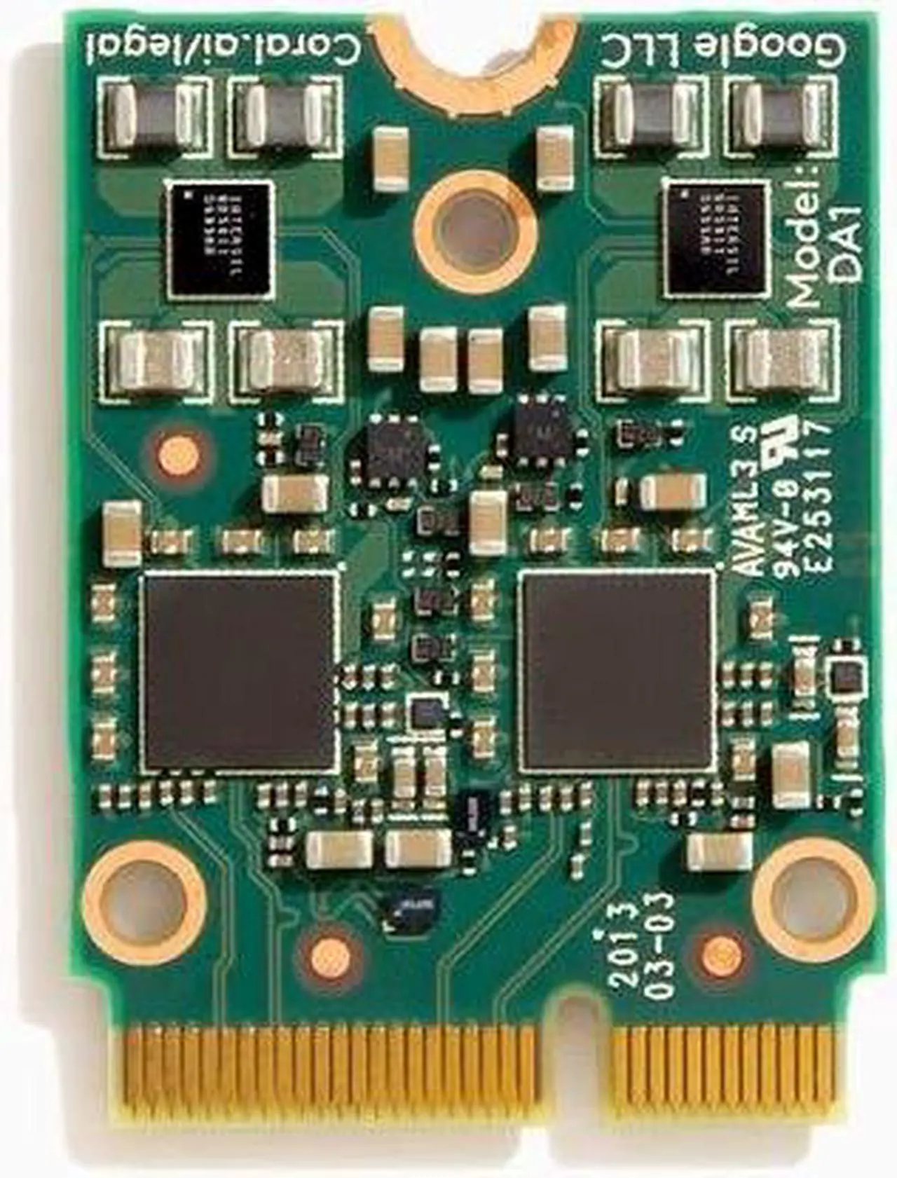 Alt view image 2 of 4 - M.2 Accelerator with Dual Edge TPU M.2-2230 (E-key)