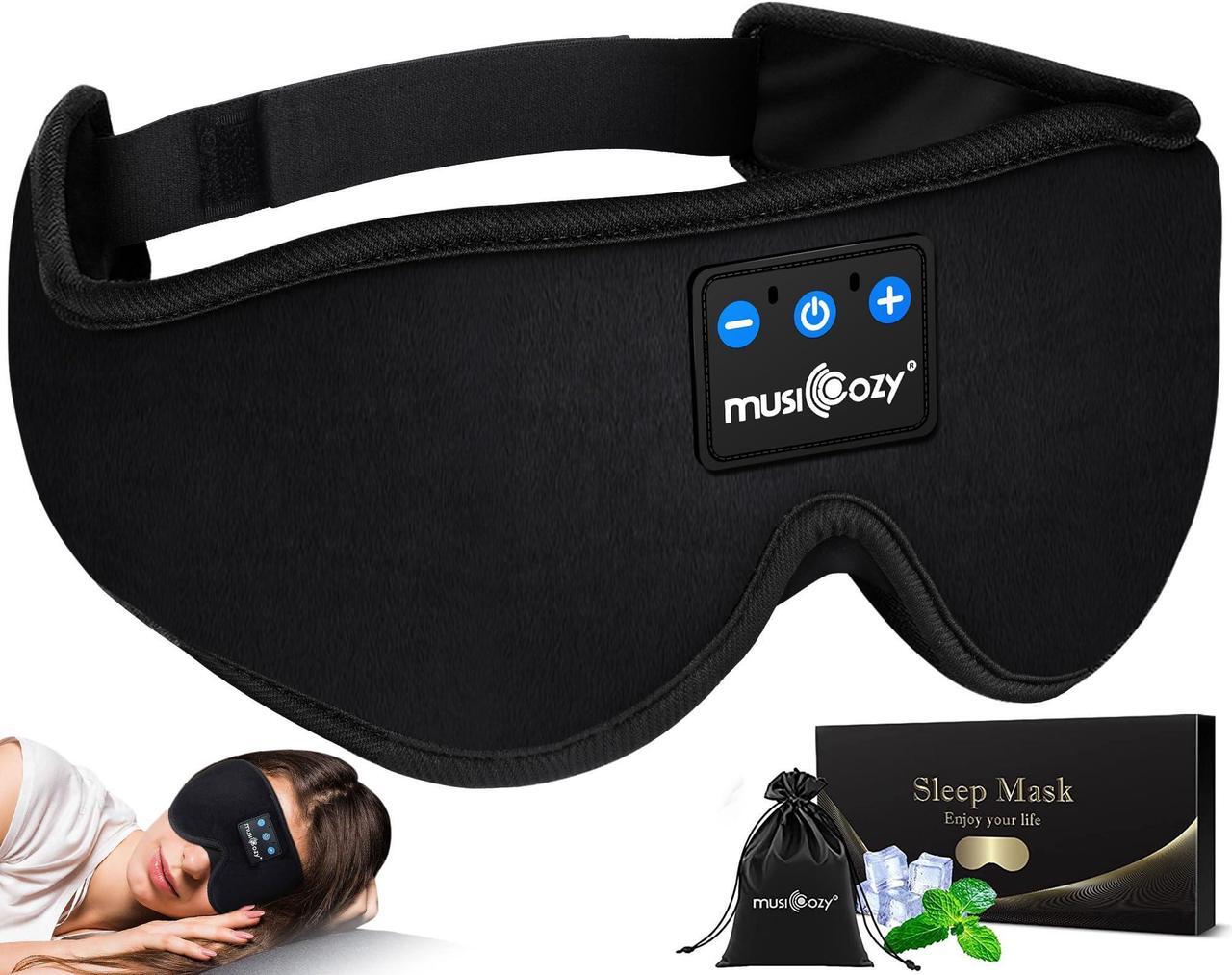 Main image of MUSICOZY Sleep Headphones Bluetooth 5.2 Headband Sleeping Headphones Sleep Eye Mask, Wireless Music Earbuds Earphones for Side Sleepers Men Women Air Travel Cool Tech Gadgets Unique Gifts