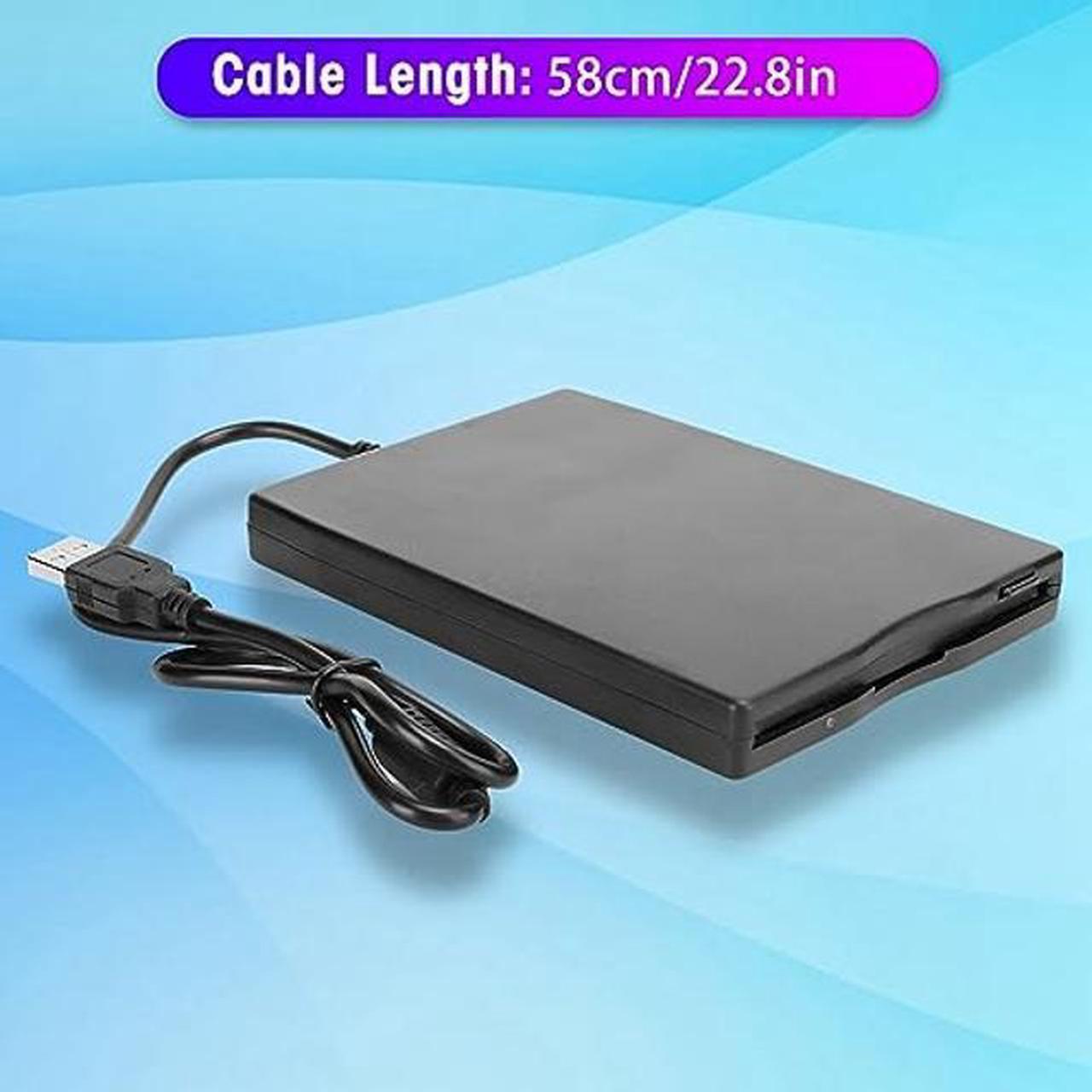 Alt view image 4 of 5 - 3.5 Floppy Disk Reader, Portable 3.5 USB External Floppy Drive External Removable 3.5-Inch PC Floppy Drive Card Reader for Windows