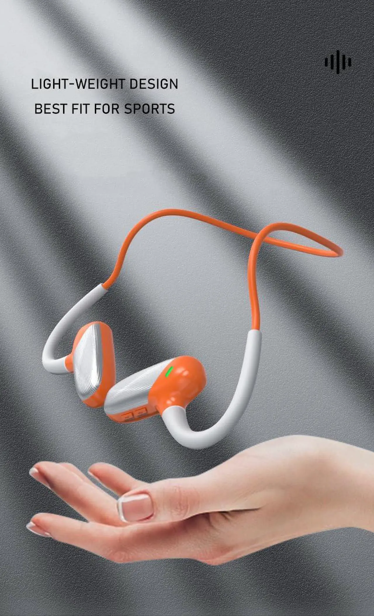 Alt view image 3 of 5 - Bone Conduction Headphones Wireless Headphones Bluetooth 5.3 Open Ear Headphones 8H Playtime Sports Earphones, IPX6 Waterproof Headset for Running,Cycling, Hiking, Driving (Black)