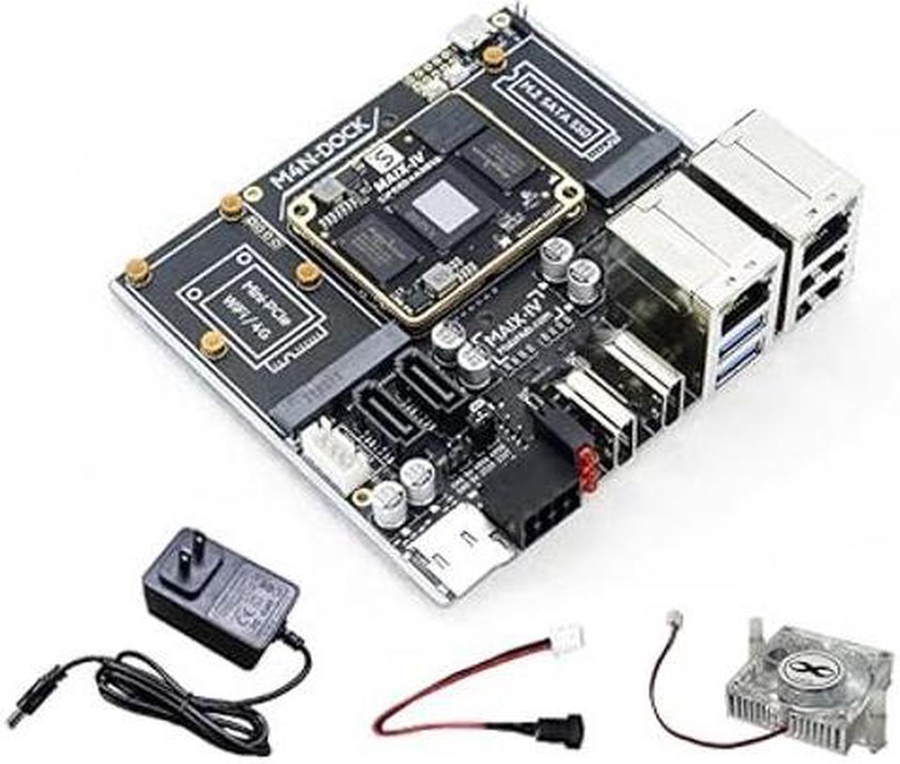 Main image of Sipeed M4N-Dock 64bit LPDDR4X 8GB Linux Single Board Computer, AI Edge Computing NVR Developer Kit, onboard AX650N CPU 10.8TOPS NPU Gigabit Ethernet, Support 32-Channel 1080P Video Decoding