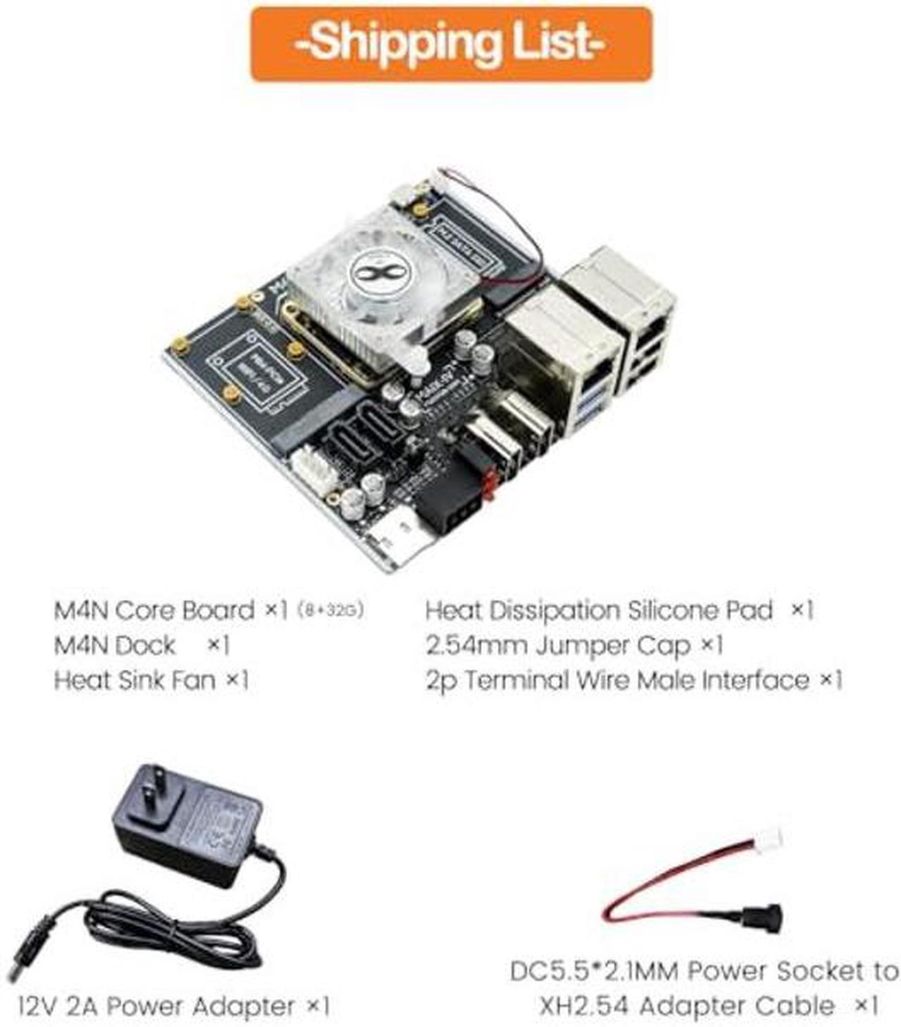 Alt view image 2 of 5 - Sipeed M4N-Dock 64bit LPDDR4X 8GB Linux Single Board Computer, AI Edge Computing NVR Developer Kit, onboard AX650N CPU 10.8TOPS NPU Gigabit Ethernet, Support 32-Channel 1080P Video Decoding