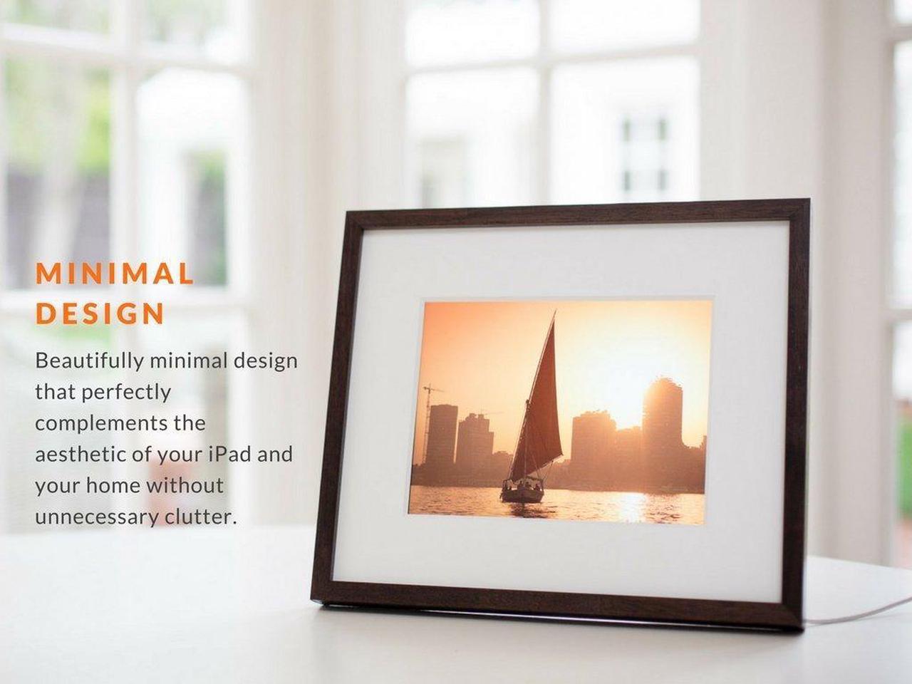 Alt view image 3 of 5 - Iframe iPad Frame | Turn Your iPad Into A Beautiful Interactive Digital Picture Frame | Perfect at Home Or Work | Includes Table Stand and Wall Mount for All 9.7" iPads-Black