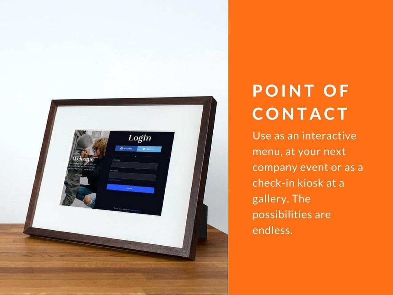 Alt view image 4 of 5 - Iframe iPad Frame | Turn Your iPad Into A Beautiful Interactive Digital Picture Frame | Perfect at Home Or Work | Includes Table Stand and Wall Mount for All 9.7" iPads-Black