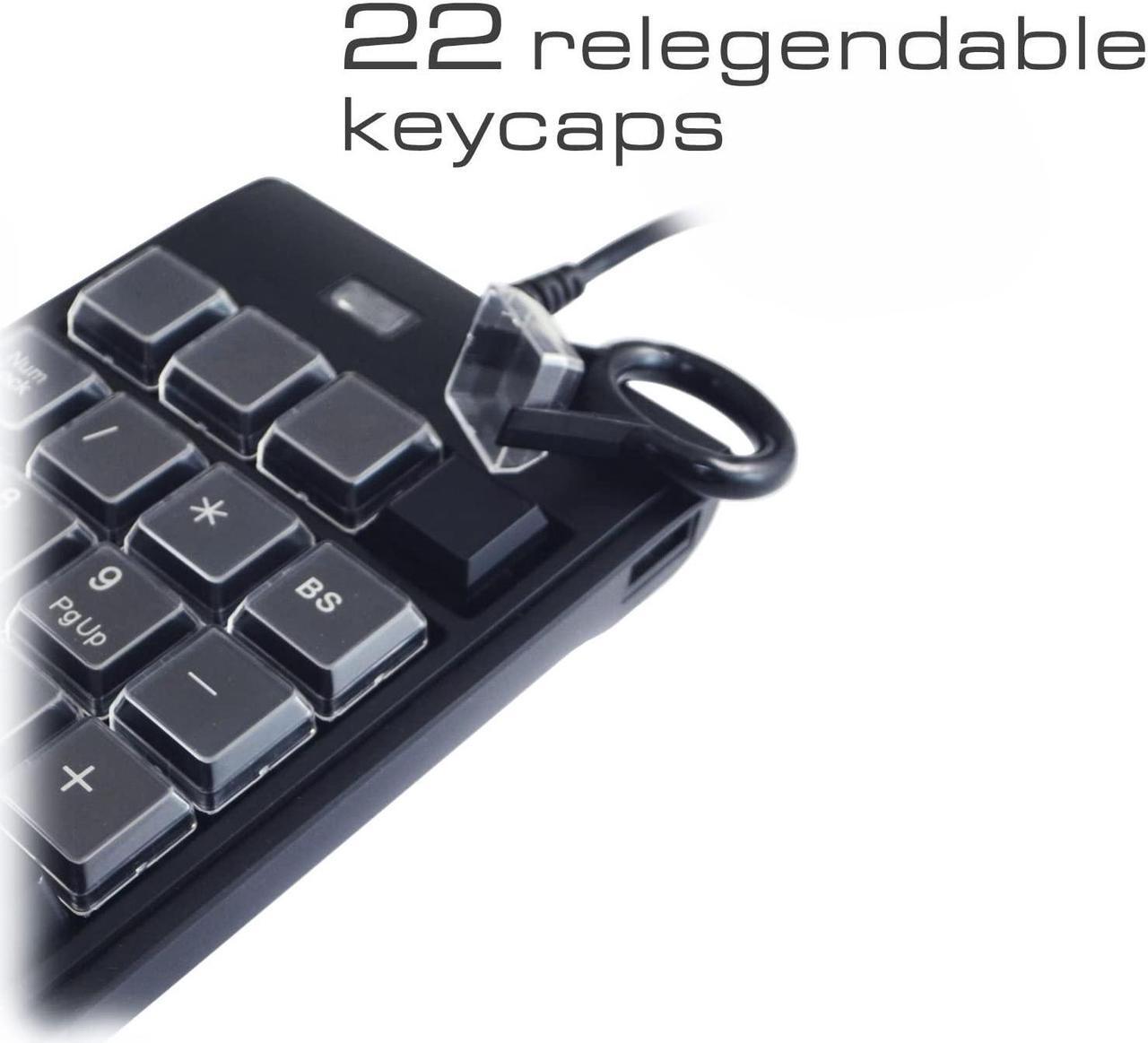 Alt view image 3 of 5 - ELSRA USB Wired Programming Numeric Keypad ControlPad Black PK-2068(23 Key, 2-Level programmable, 2 USB Hub) for Windows