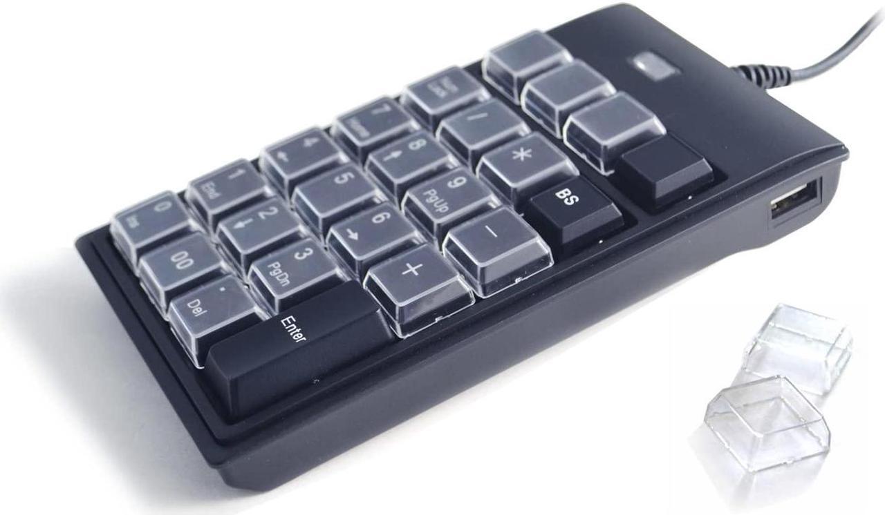 Alt view image 5 of 5 - ELSRA USB Wired Programming Numeric Keypad ControlPad Black PK-2068(23 Key, 2-Level programmable, 2 USB Hub) for Windows