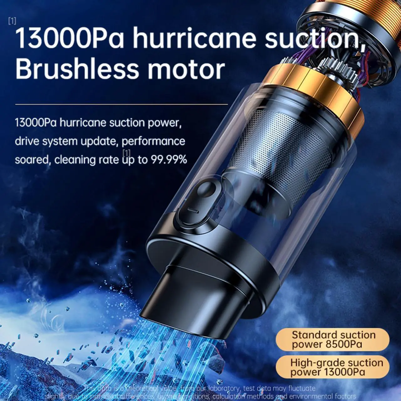 Alt view image 3 of 5 - ZWai Black Color Aluminium Handheld Car Vacuum Cleaner,18000Pa High Suction Cordless Vacuum Cleaner,4 in 1 Wireless Portable Vacuum for Car, Home, Office