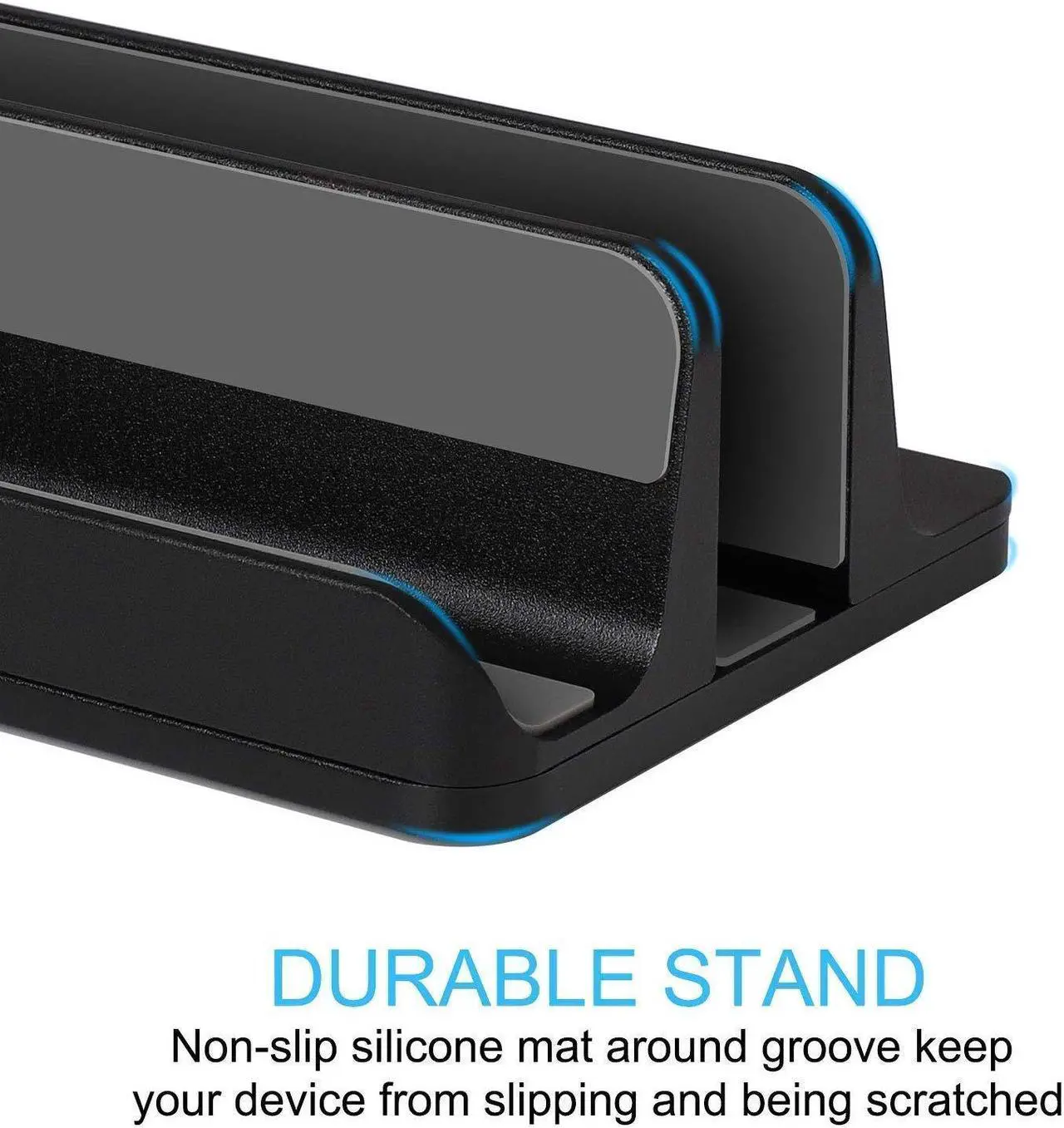 Alt view image 5 of 5 - JARLINK 2 Pack Vertical Laptop Stands Bundle, Desktop Stand Adjustable Laptop Holder (up to 17.3 inches) Compatible with MacBook Pro/Air, Microsoft Surface, Lenovo