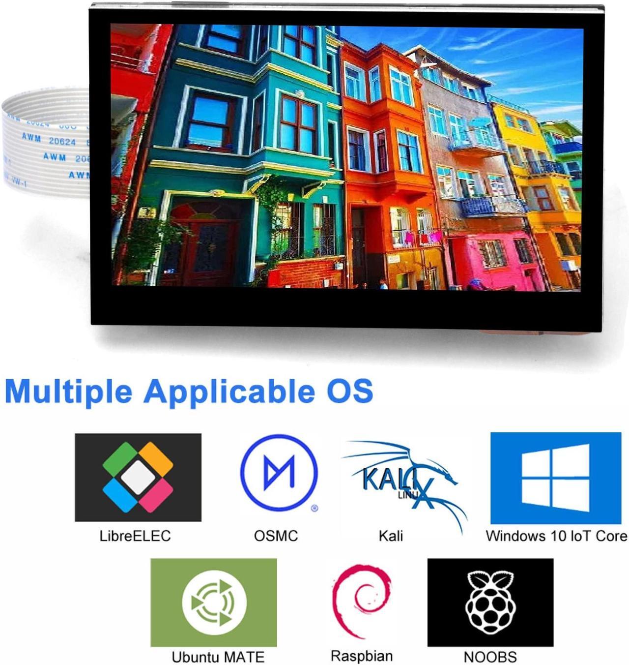 Alt view image 5 of 5 - OSOYOO 4.3 inch IPS LCD Capacitive Touc Screen Display 800x480 DSI Interface for Raspberry Pi 4 3 2 Model B B+ A+