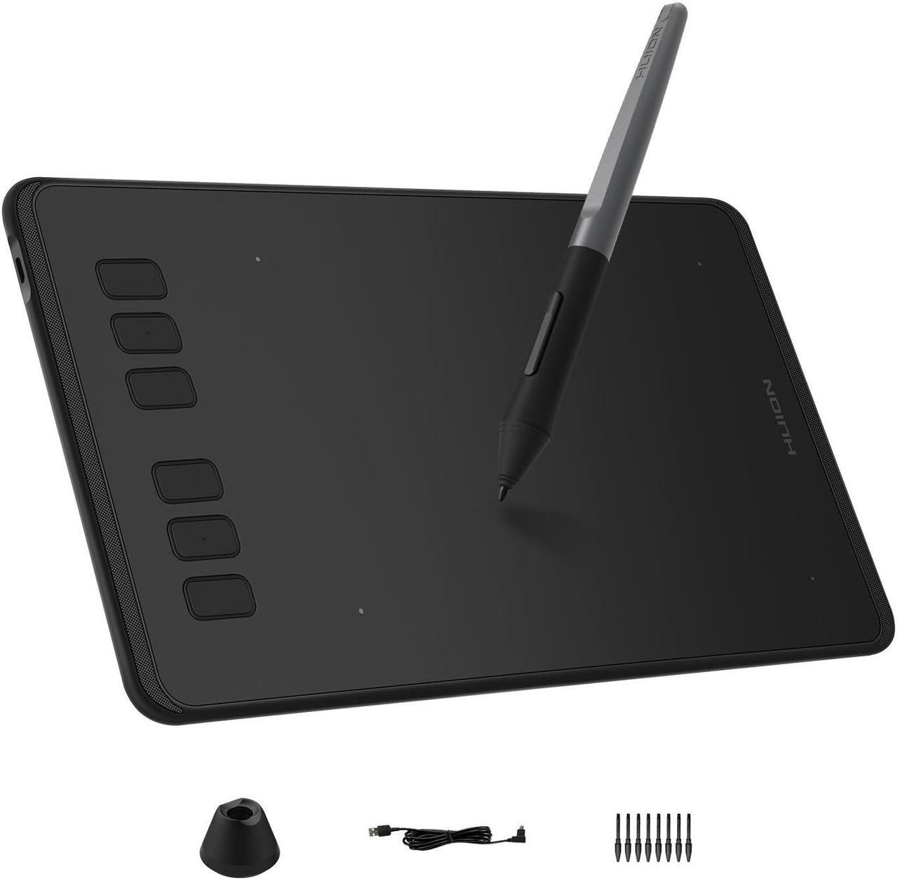 Main image of HUION Inspiroy H640P Drawing Tablet, 6x4 inch Art Tablet with Battery-Free Stylus, 8192 Pen Pressure, 6 Hot Keys, Graphics Tablet for Drawing, Writing, Design, Teaching, Work with Mac, PC & Mobile
