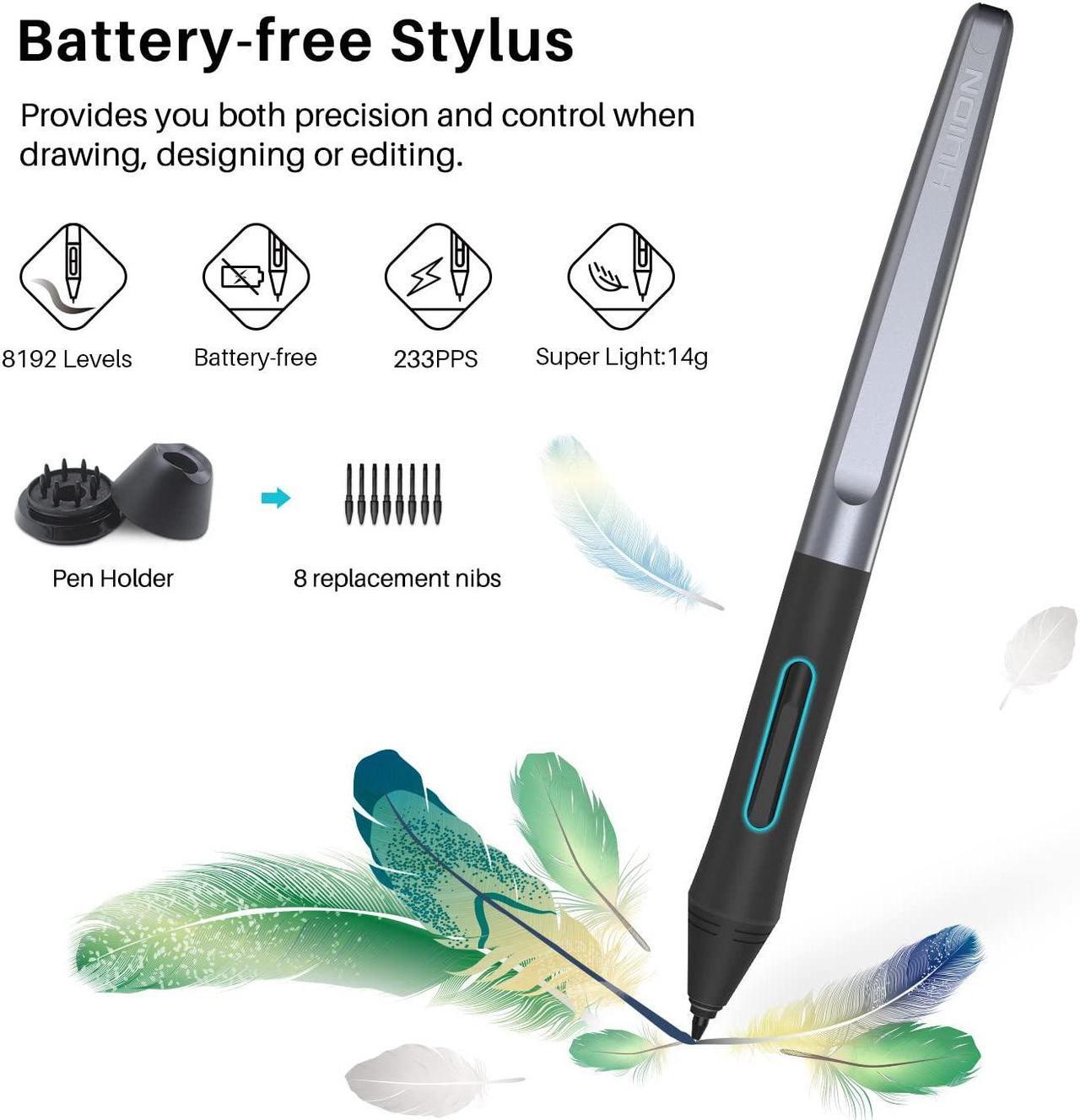 Alt view image 3 of 5 - HUION Inspiroy H640P Drawing Tablet, 6x4 inch Art Tablet with Battery-Free Stylus, 8192 Pen Pressure, 6 Hot Keys, Graphics Tablet for Drawing, Writing, Design, Teaching, Work with Mac, PC & Mobile