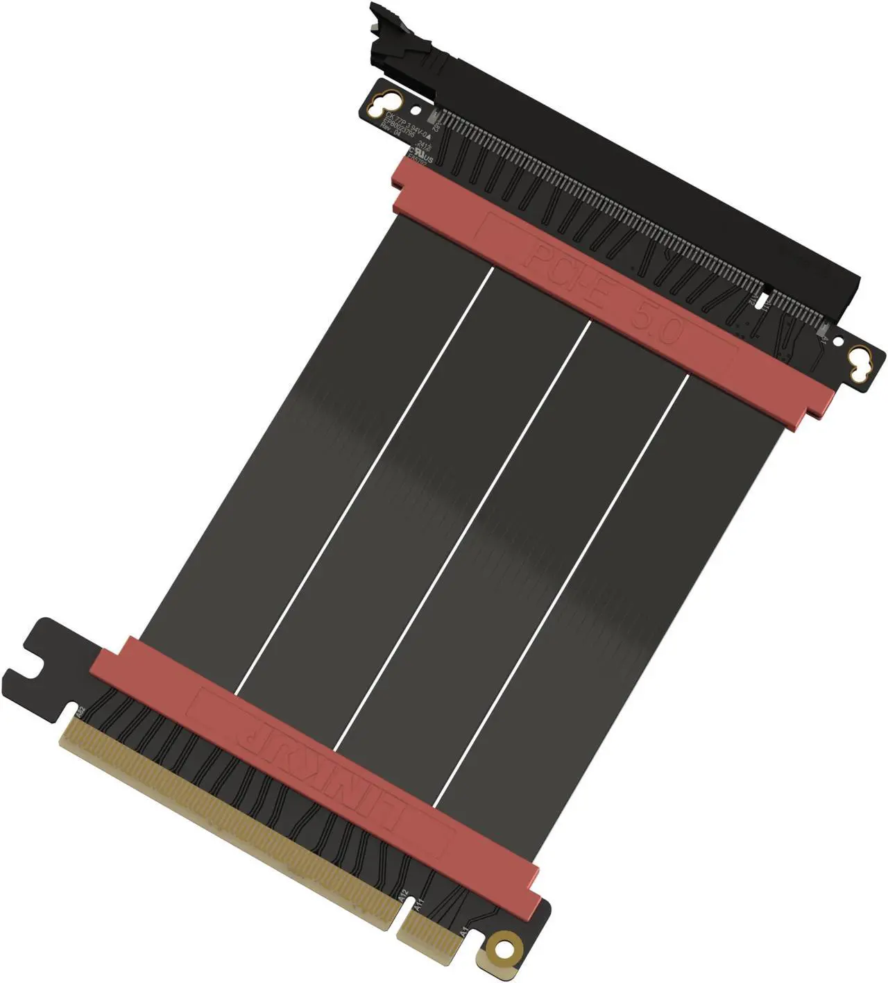 Main image of LINKUP - AVA5 PCIE 5.0 Riser Cable | Future Proof for Gen 5 GPU Vertical Mount | x16 128GB/s Speed | Compatible with PCIe 4.0 & WRX80/WRX90E & Silverstone Fortress Mini-ITX | Straight, Black 10cm