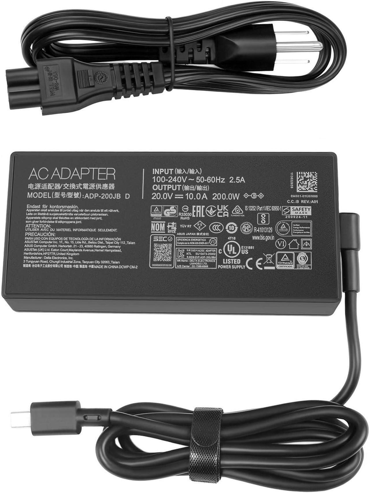 Main image of 20V 10A 200W Laptop Charger for Asus ROG Zephyrus G16 gu605 gu605m ga605w ga605 Asus TUF Gaming A14 fa401u fa401w ProArt P16 h7606 pz13 ht5306 PX13 hn7306 Power Supply adp-200jb k
