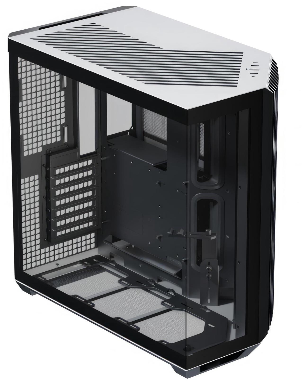 Main image of APNX V1 Dual-Chamber ATX Mid-Tower Airflow PC Case, Panoramic Glass Panels, 10 Fan Slots, 360mm Radiator Support, Angular Intake 16cmx2 Fan Bracket, GPU Mount, Cable Management, Type-C, Black/White
