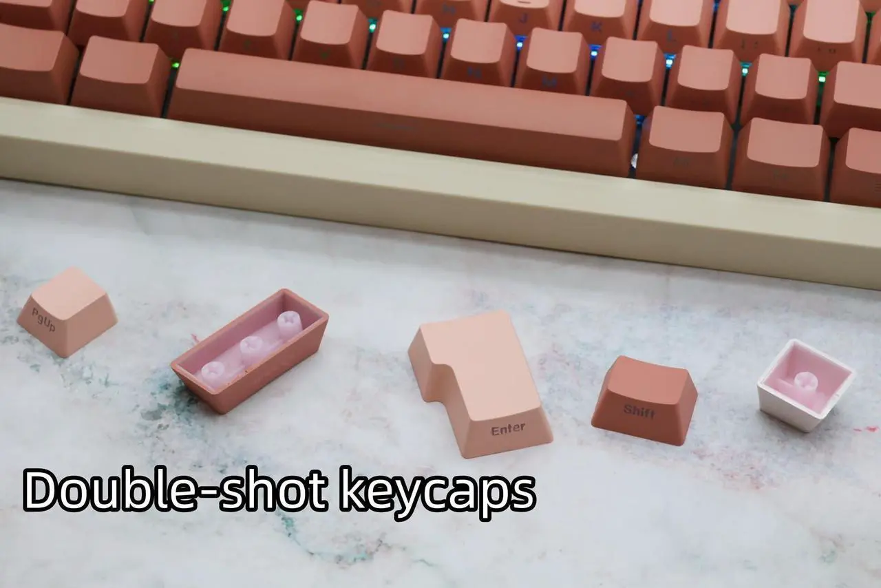 Alt view image 4 of 5 - Cmokifuly Side Printed Keycaps 136 Keys Shine-Through OEM Profile PBT Keycap Set for South-Facing Mechanical Keyboard,Side Print Gradient Color Keycaps (Gradient Orange)