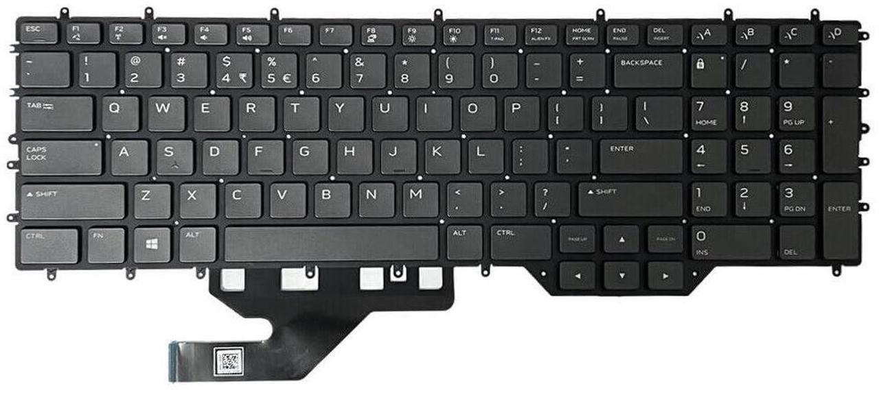Main image of JINTAI Backlit KeyBoard Replacement for Dell ALIENWARE M17 R2 M17 R3 RGB Backlit KeyBoard US BLACK CN: 019PK2 PK132VQ2C01