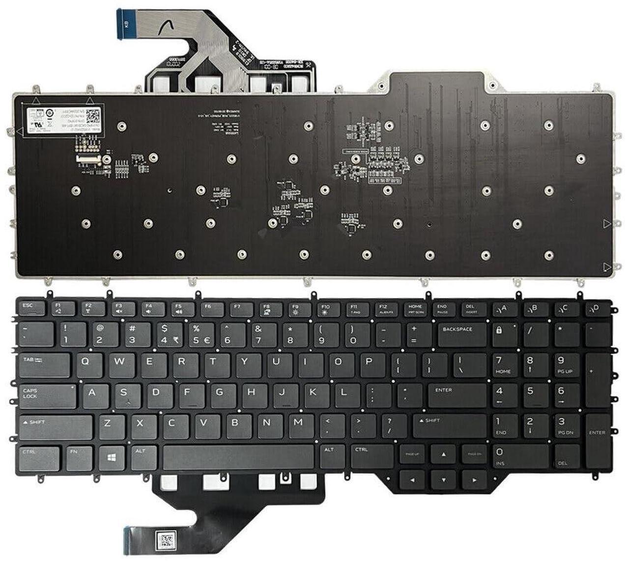 Alt view image 2 of 5 - JINTAI Backlit KeyBoard Replacement for Dell ALIENWARE M17 R2 M17 R3 RGB Backlit KeyBoard US BLACK CN: 019PK2 PK132VQ2C01
