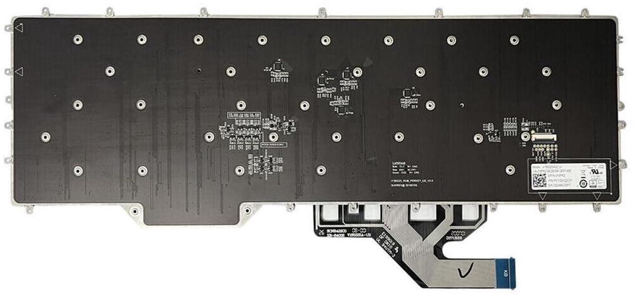 Alt view image 4 of 5 - JINTAI Backlit KeyBoard Replacement for Dell ALIENWARE M17 R2 M17 R3 RGB Backlit KeyBoard US BLACK CN: 019PK2 PK132VQ2C01