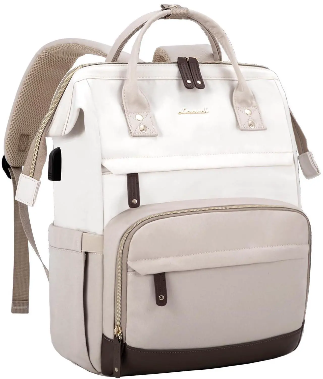 Main image of LOVEVOOK Laptop Backpack for Women, 17 Inch Work Business Backpacks Purse with USB Port, Large Capacity Nurse Bag College Bookbag for School, Waterproof Casual Daypack for Travel