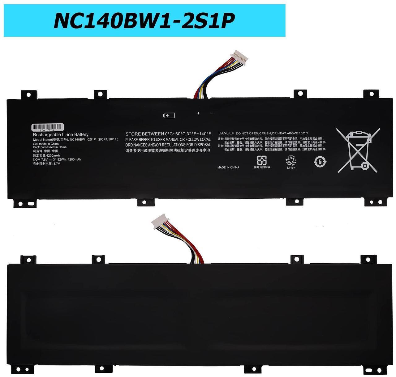 Alt view image 2 of 4 - Vvsialeek New NC140BW1-2S1P 31.92Wh Laptop Battery Compatible with IdeaPad 100S-14IBR 14" Series 0813002