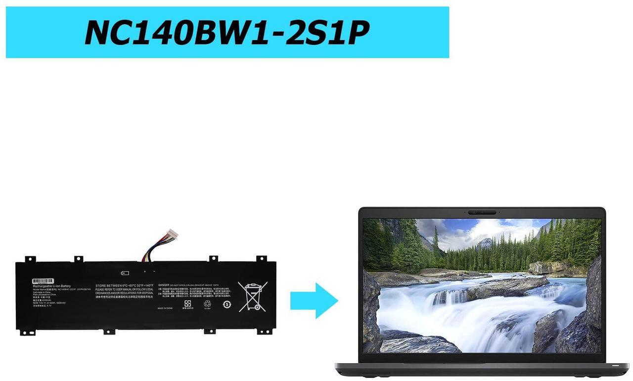 Alt view image 4 of 4 - Vvsialeek New NC140BW1-2S1P 31.92Wh Laptop Battery Compatible with IdeaPad 100S-14IBR 14" Series 0813002