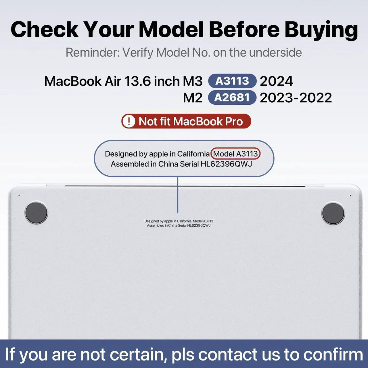 Alt view image 3 of 5 - Soonjet for MacBook Air 13.6 inch Case M4 M3 M2 2025 2024-2022, Model A3240 A3113 A2681 [Glitter ShockBumper] [Military Drop Protection] Hard Shell Cover for MacBook Air 13 inch Case- Twinkle Clear