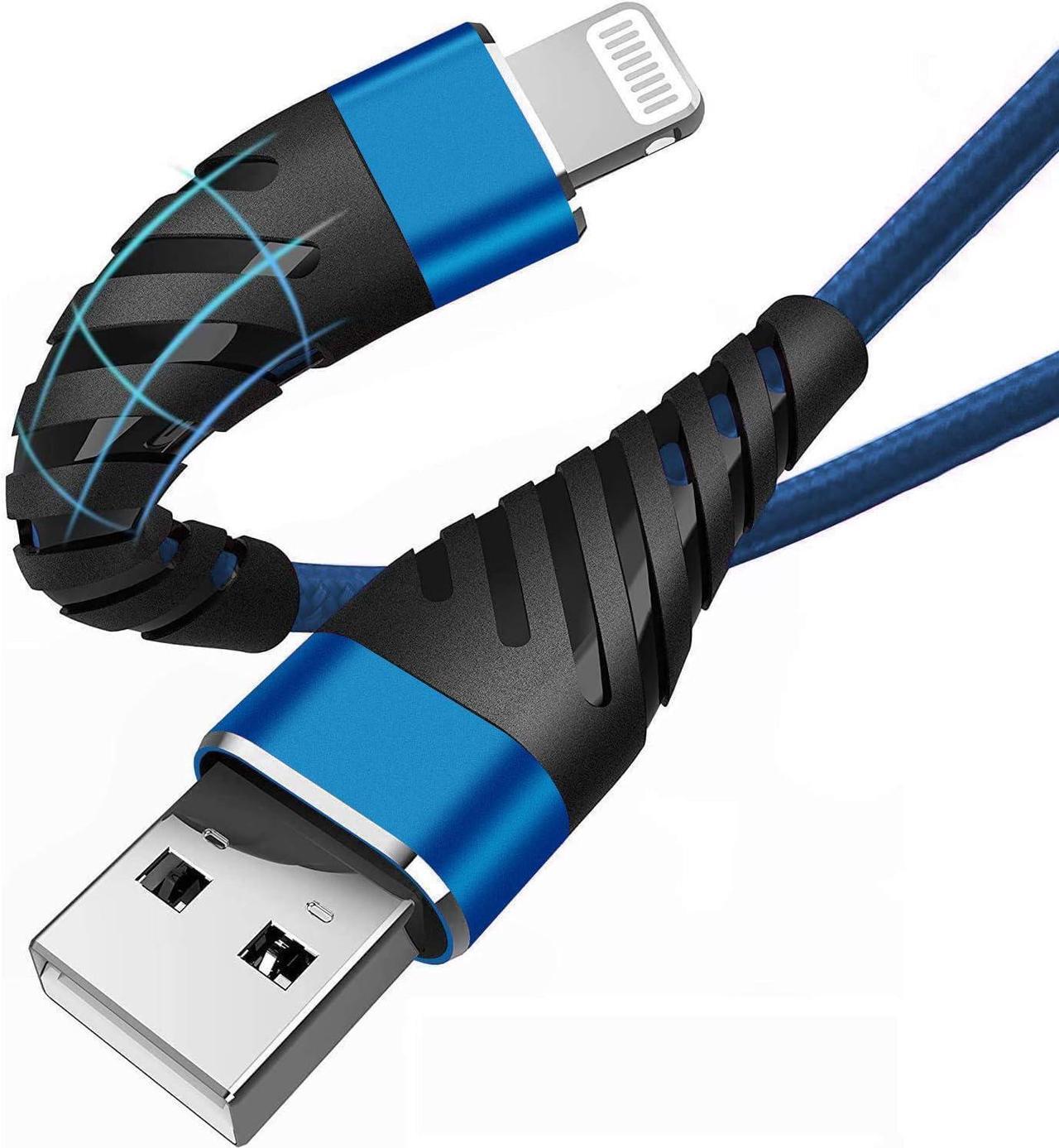 Main image of CyvenSmart (2 Pack) Long iPhone Charger 10ft for [MFi Certified], 10 Foot Lightning Cable Fast Charging Cord 10 Feet for iPhone 12/12 Pro/11/11 Pro/11 Pro Max/XS/XS Max/XR/X/8/8 Plus/7/7 Plus/6 Navy