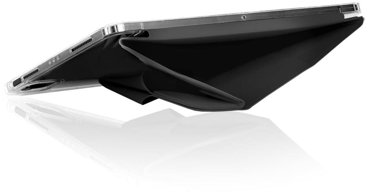 Alt view image 2 of 5 - STM OPP Case for Apple iPad Air 11"(M3 2025 / M2 2024)|iPadPro 11" (4/3/2/1 Gen)|iPadAir 10.9" (5/4 Gen) Slim Light Protective Cover, Transparent Back, w/Apple Pencil Storage, Auto Sleep/Wake - Black