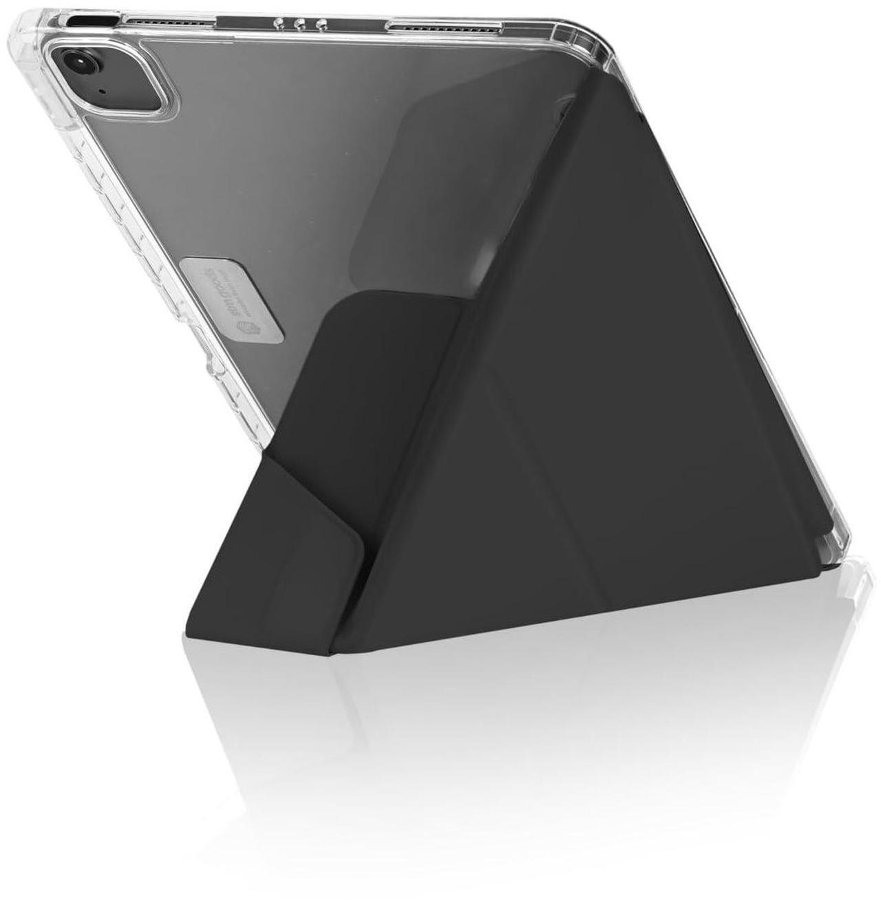 Alt view image 3 of 5 - STM OPP Case for Apple iPad Air 11"(M3 2025 / M2 2024)|iPadPro 11" (4/3/2/1 Gen)|iPadAir 10.9" (5/4 Gen) Slim Light Protective Cover, Transparent Back, w/Apple Pencil Storage, Auto Sleep/Wake - Black