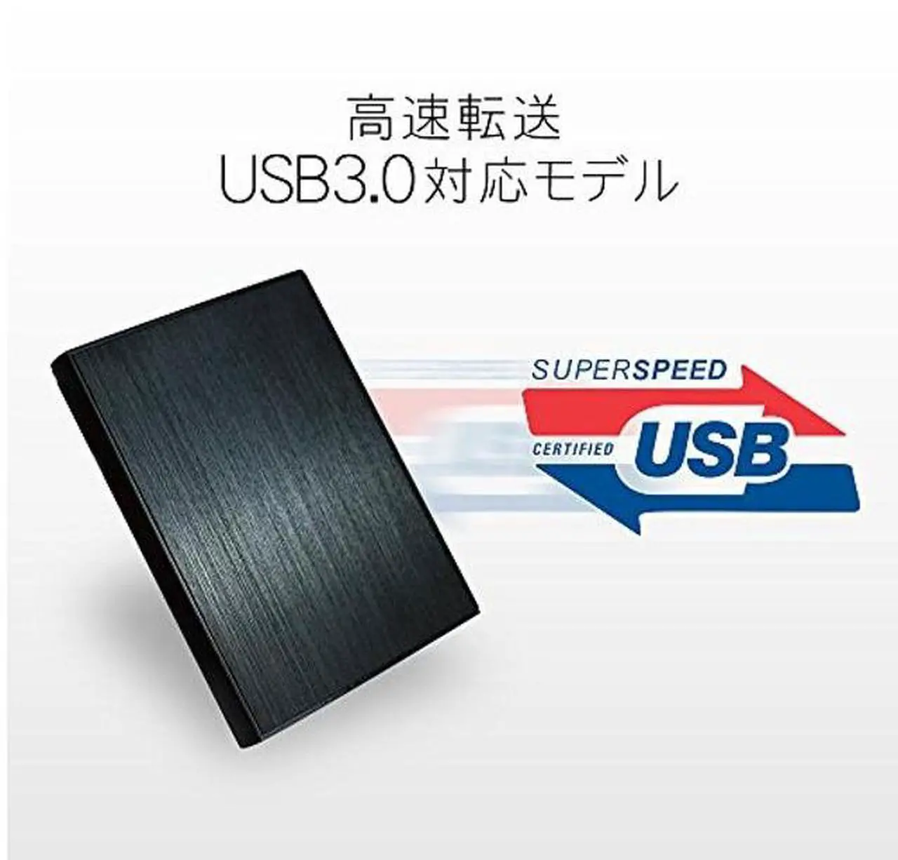 Alt view image 3 of 5 - Marshal Japan 500GB Portable External Hard Drive Featuring Stylish Alminium Body with Luxury Aluminum Material 9.5mm MAL2500EX3-MK USB3.0 USB2.0 Shelter Drive