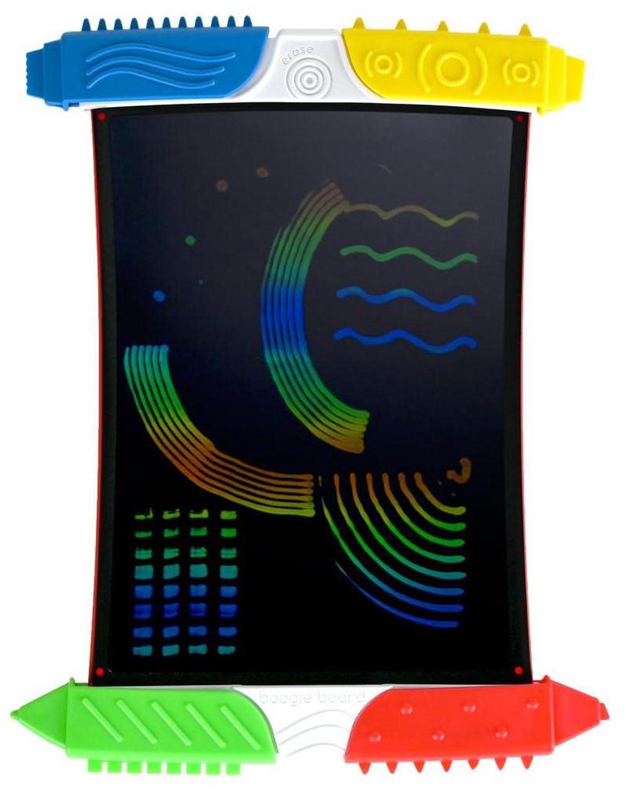 Main image of Boogie Board Scribble n' Play Reusable Kids' Drawing Board Includes LCD Doodle Board with Color Burst, Easy Erase Button, 4 Texture Drawing Styluses for Kids Ages 4+