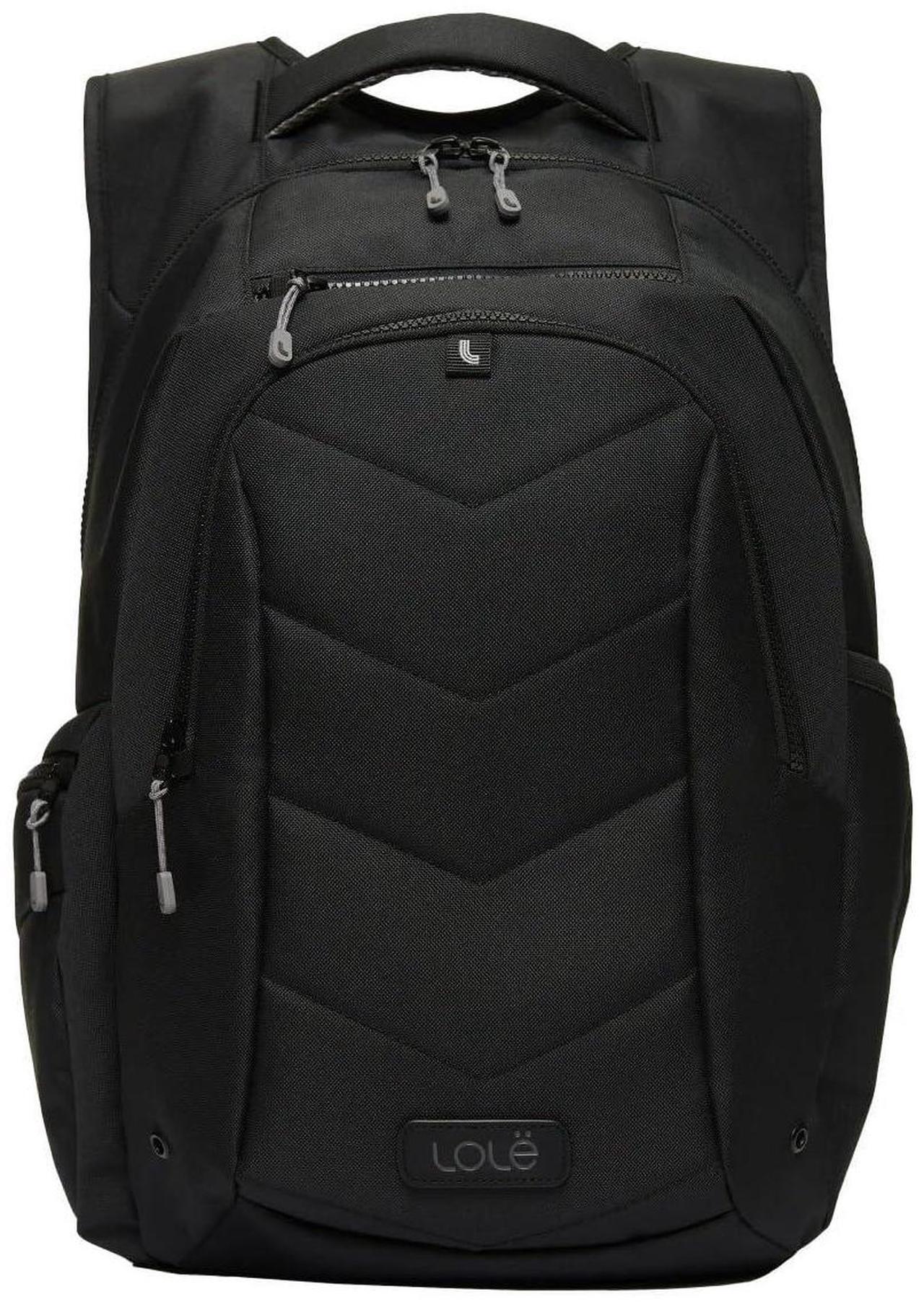 Main image of LOLE Laptop Backpack, 17 inch Compatible, Quilted Design with Padded Straps, Bottle Pocket