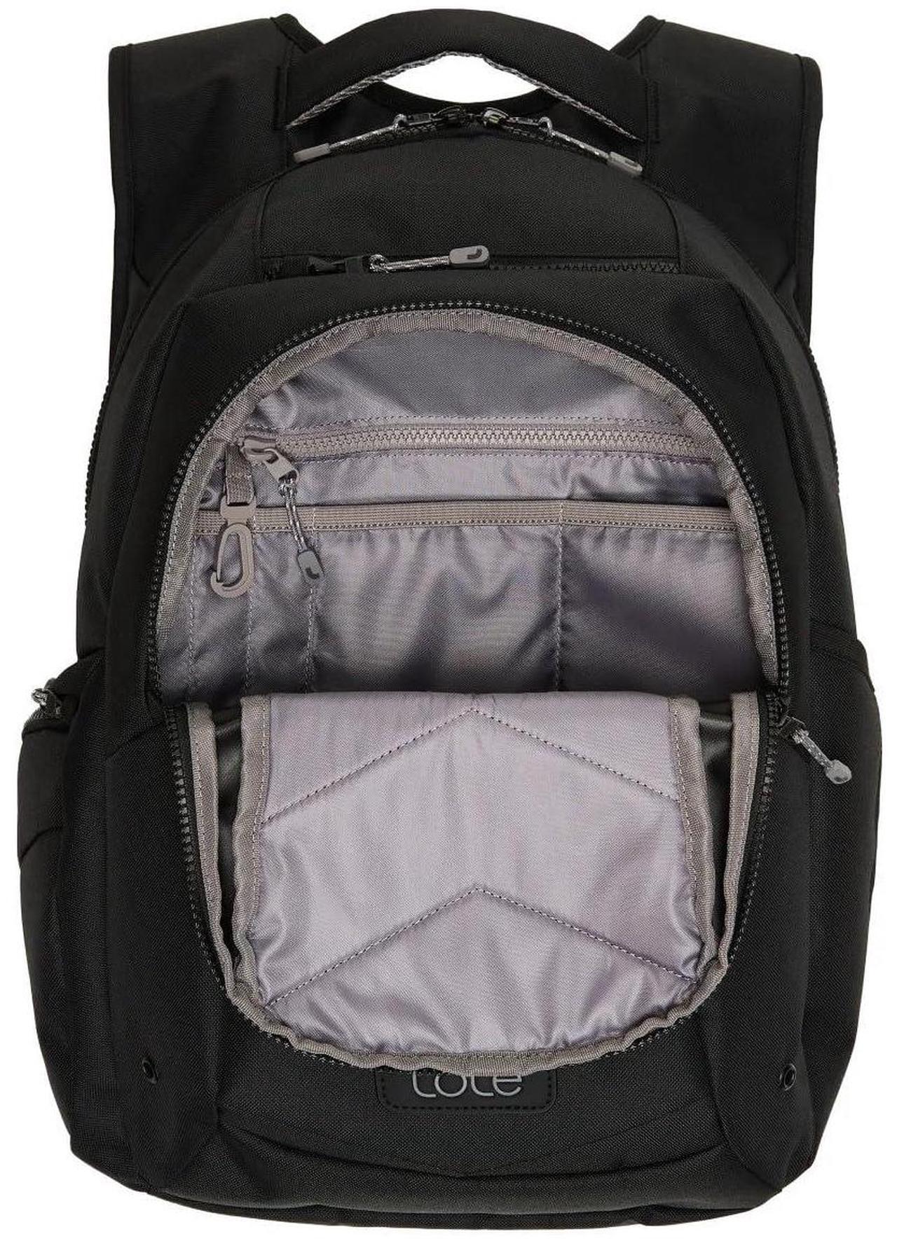 Alt view image 4 of 5 - LOLE Laptop Backpack, 17 inch Compatible, Quilted Design with Padded Straps, Bottle Pocket