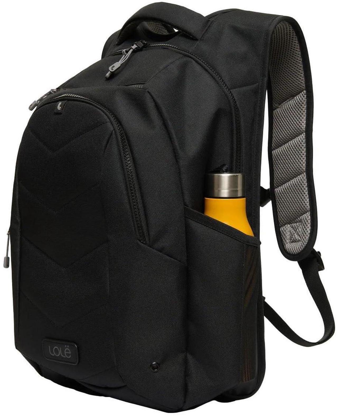 Alt view image 3 of 5 - LOLE Laptop Backpack, 17 inch Compatible, Quilted Design with Padded Straps, Bottle Pocket