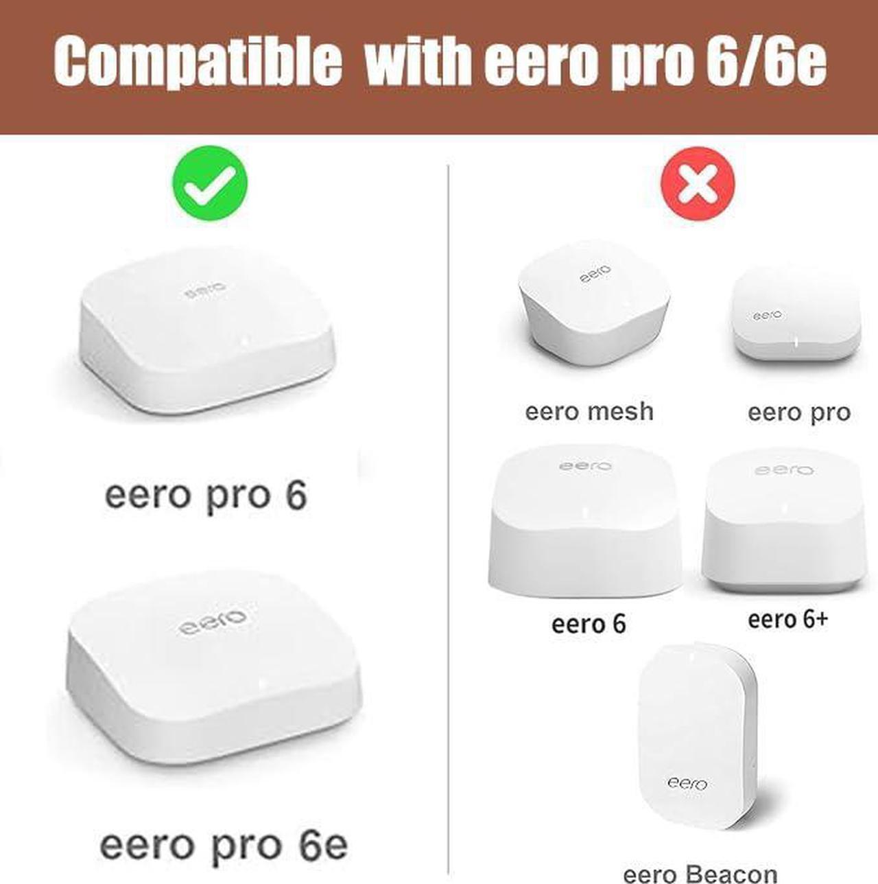 Alt view image 4 of 5 - Professional Wall Mount for eero Pro 6/6E - Enhanced Cooling Design, Zero Signal Loss, Power Cable Management, Complete Installation Kit! (2 Pack)