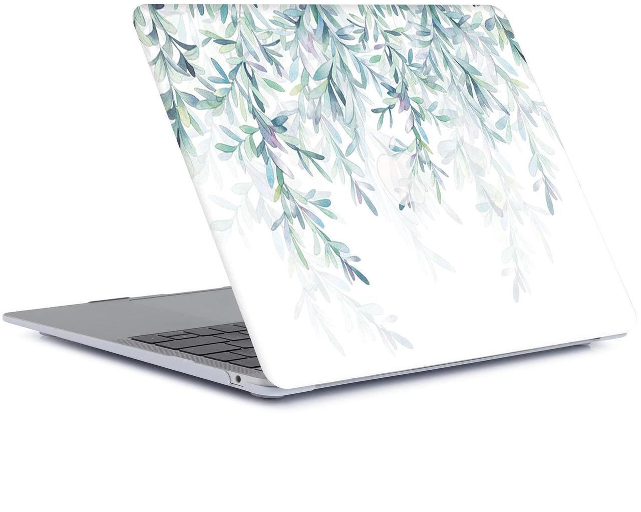 Alt view image 4 of 5 - Case Compatible with MacBook Air 13 Retina 2020 2019 2018 Release A2337 M1 A2179 A1932, Printed Hard Shell & Keyboard Cover & Laptop Sleeve for MacBook Air 13 inch with Touch ID, Leaves