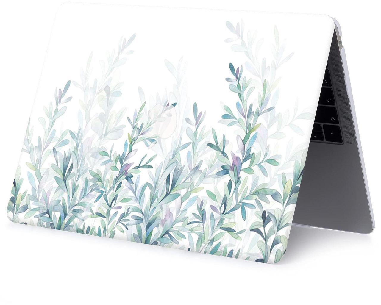 Alt view image 5 of 5 - Case Compatible with MacBook Air 13 Retina 2020 2019 2018 Release A2337 M1 A2179 A1932, Printed Hard Shell & Keyboard Cover & Laptop Sleeve for MacBook Air 13 inch with Touch ID, Leaves