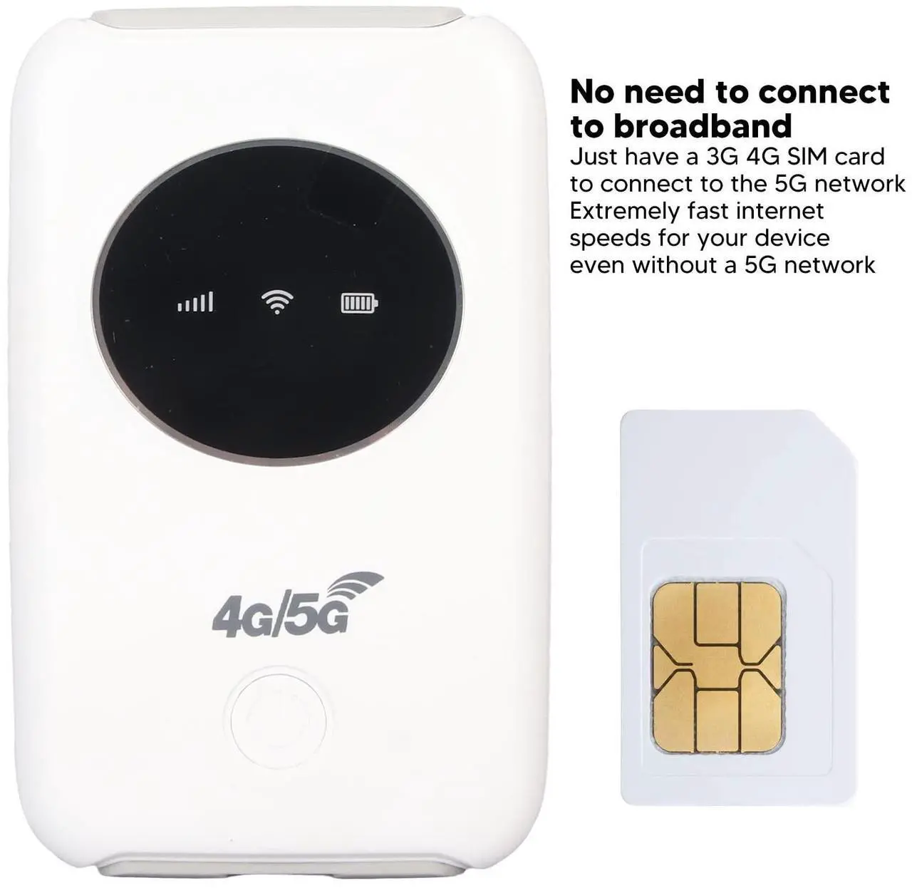 Alt view image 3 of 5 - 4G LTE USB Mobile Router 300Mbps Unlocked 4G 3200mAh Battery Mobile Router with SIM Card Slot Portable Internet for Travel, Motorhomes and Campers